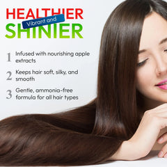 LUVVEL Apple Hair Color Cream Sachets - 30ml - Natural Black - For Men & Women