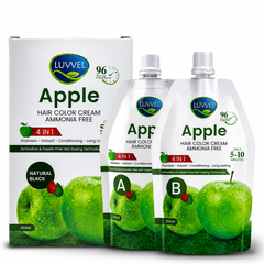 Luvvel Apple Hair Color Cream (500ml) | Ammonia Free Natural Hair Dye
