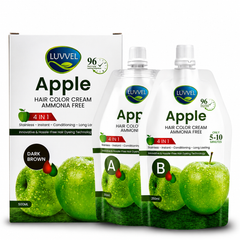 Luvvel Apple Hair Color Cream (500ml) | Ammonia Free Natural Hair Dye