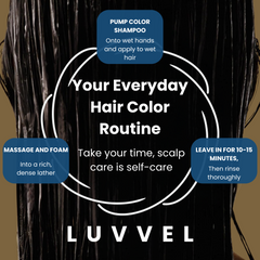 Luvvel 5-in-1 Hair Color Shampoo Bottle — Keratin & Olive Oil