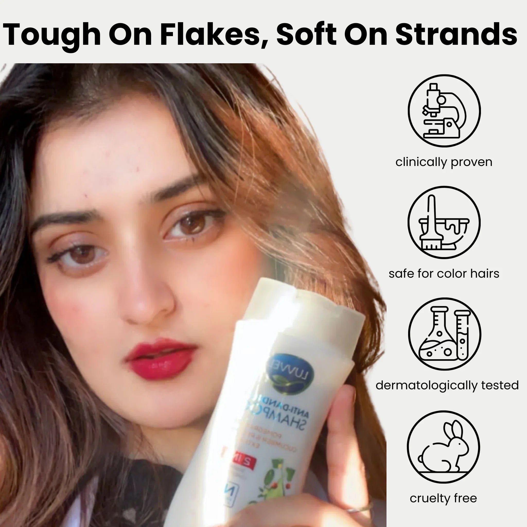 Luvvel Anti Dandruff Shampoo - Pomegranate & Reetha Extracts - Luvvel