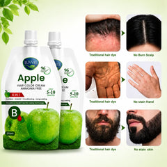 Luvvel Apple Hair Color Cream (500ml) | Ammonia Free Natural Hair Dye