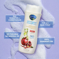 Luvvel Anti Dandruff Shampoo - Pomegranate & Reetha Extracts