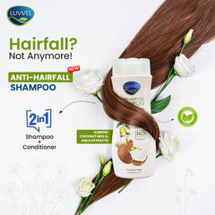 Luvvel Anti Hairfall shampoo 2 in 1 - Almond & Coconut milk