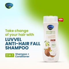 Luvvel Anti Hairfall shampoo 2 in 1 - Almond & Coconut milk